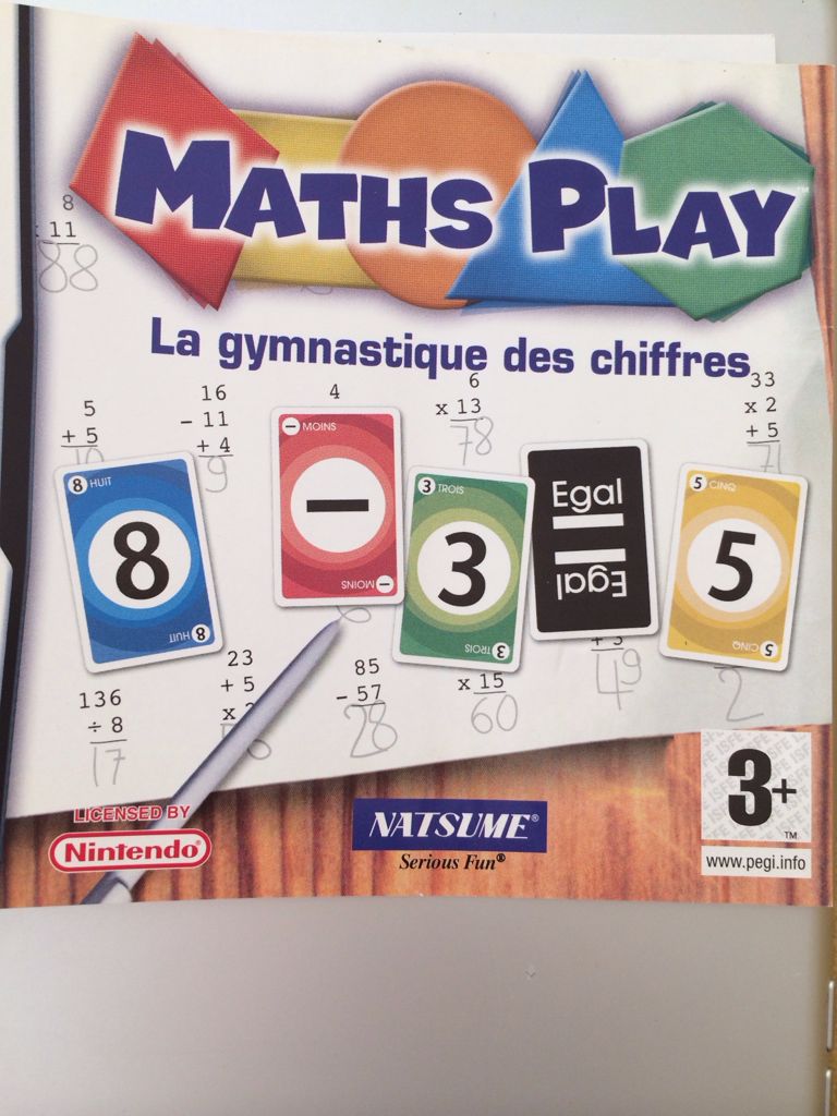 Maths Play - Nintendo DS video game collectible - Main Image 1