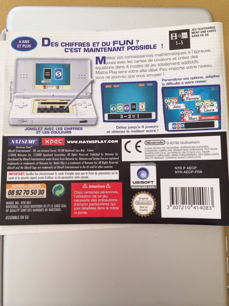 Maths Play - Nintendo DS video game collectible - Main Image 2