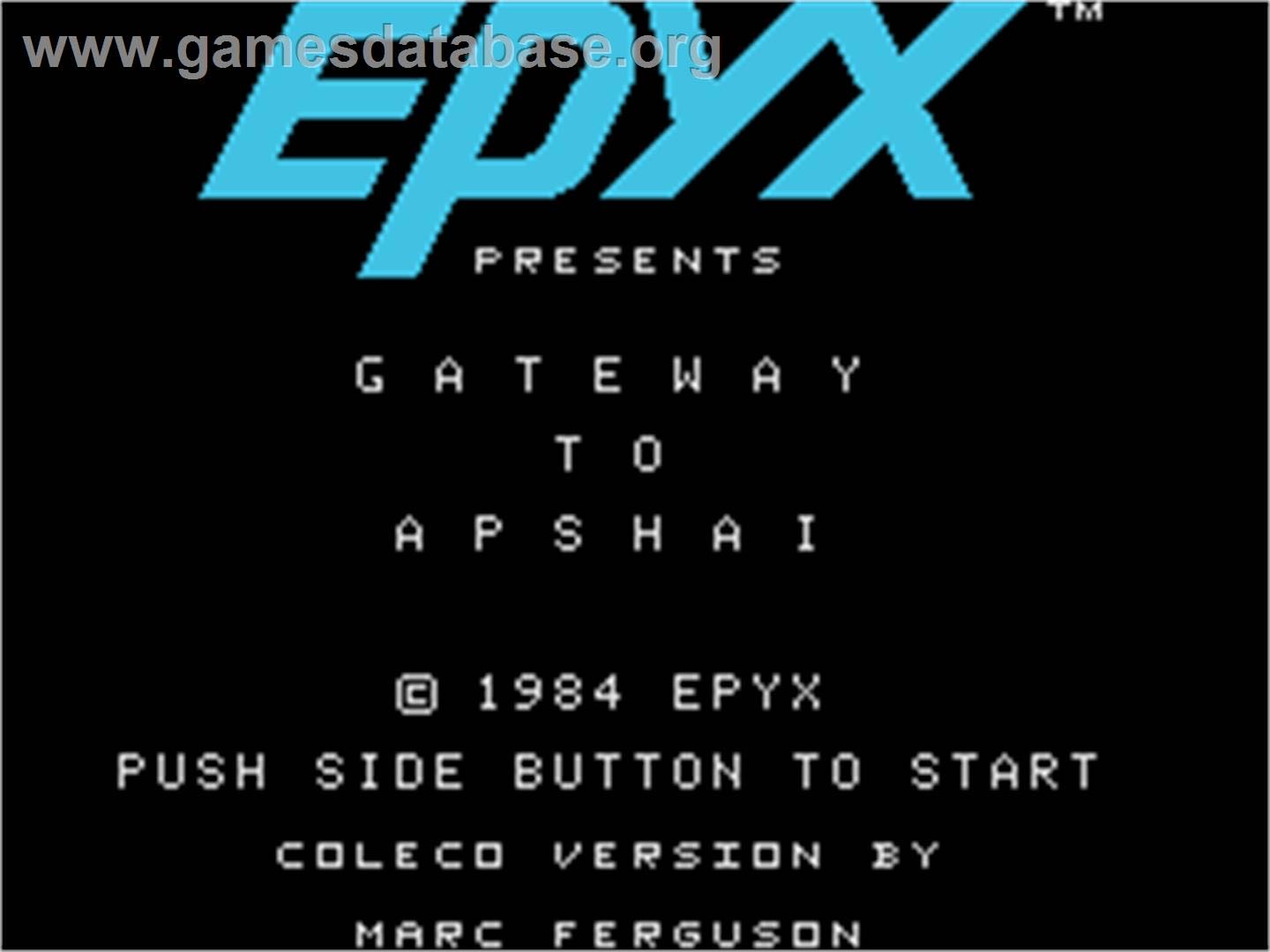 Gateway to Apshai - Colecovision (Epyx) video game collectible - Main Image 2
