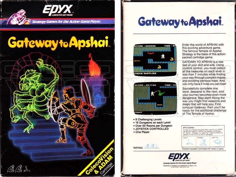 Gateway to Apshai - Colecovision (Epyx) video game collectible - Main Image 4
