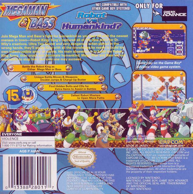 Megaman & Bass - Nintendo Game Boy Advance (GBA) video game collectible - Main Image 2