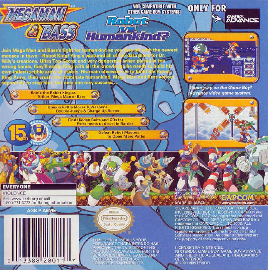 Megaman & Bass - Nintendo Game Boy Advance (GBA) video game collectible - Main Image 2
