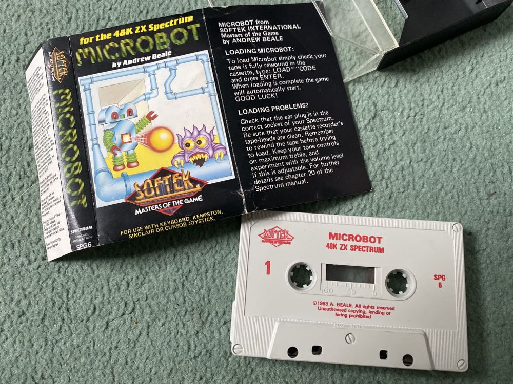 Microbot - Sinclair ZX Spectrum (Softek) video game collectible - Main Image 2