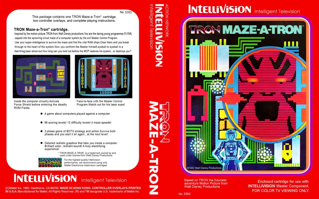 TRON Maze-A-Tron - Intellivision (Mattel) video game collectible - Main Image 2