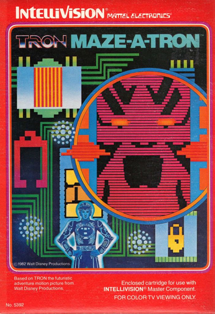 TRON Maze-A-Tron - Intellivision (Matel Electronics) video game collectible - Main Image 1
