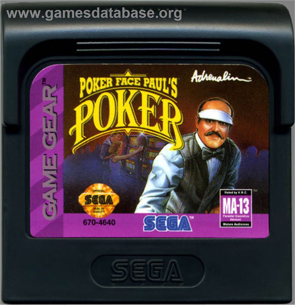 Poker Face Paul’s Poker - Sega Game Gear (Sega) video game collectible - Main Image 2