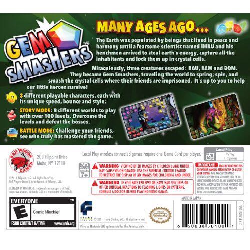 Gem Smashers - Nintendo 3DS (Red Wagon Games - 1) video game collectible [Barcode 650008501001] - Main Image 2
