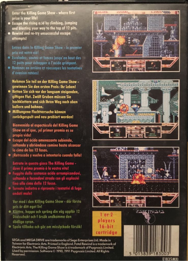 Fatal Rewind - Sega Mega Drive (Electronic Arts - 1-2) video game collectible [Barcode 5015839183003] - Main Image 2