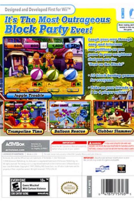 Block Party: 20 Games - Nintendo Wii (Activision - 1-4) video game collectible [Barcode 047875758155] - Main Image 2