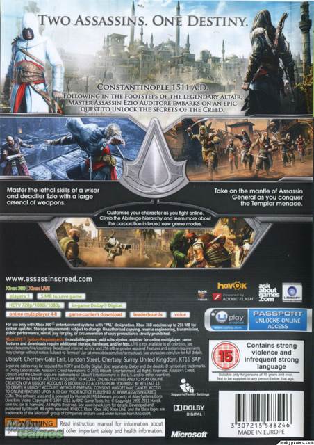 Assassins Creed Revelations - Microsoft Xbox 360 (Ubisoft - 1) video game collectible [Barcode 3307215590508] - Main Image 2