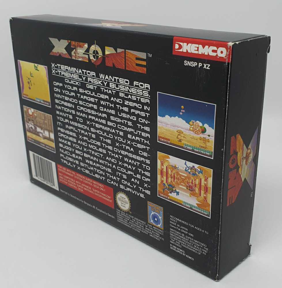 X Zone - Nintendo Super Nintendo Entertainment System (SNES) (Kemco - 1) video game collectible [Barcode 741648001041] - Main Image 4