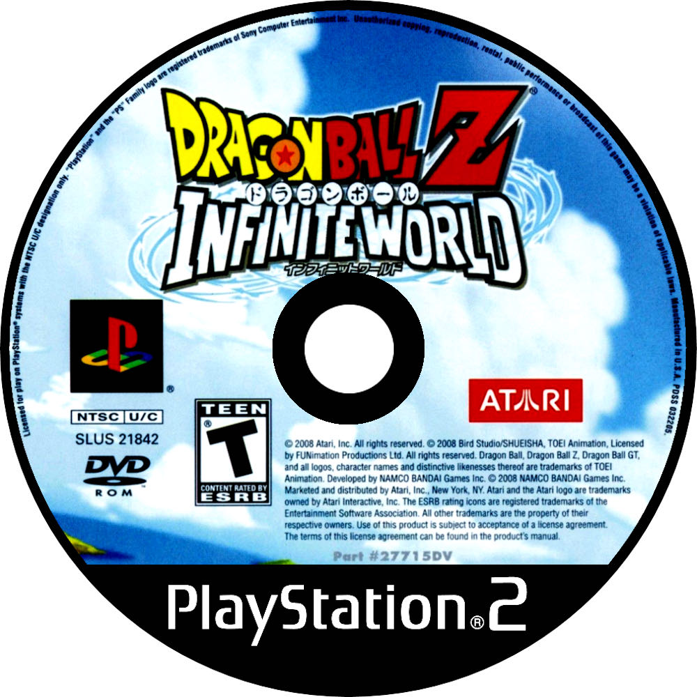 Dragon Ball Z: Infinite World (complete) - Sony PlayStation 2 (PS2) (Atari - 2) video game collectible [Barcode 742725277151] - Main Image 3
