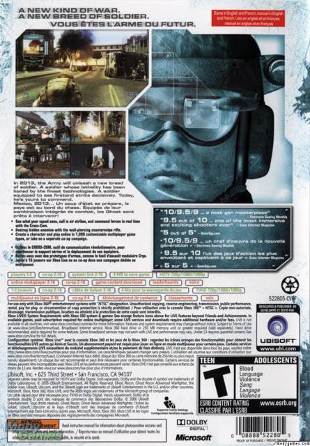 Tom Clancy’s Ghost Recon: Advanced Warfighter - Microsoft Xbox 360 (Ubisoft - 2) video game collectible [Barcode 3307210199065] - Main Image 2