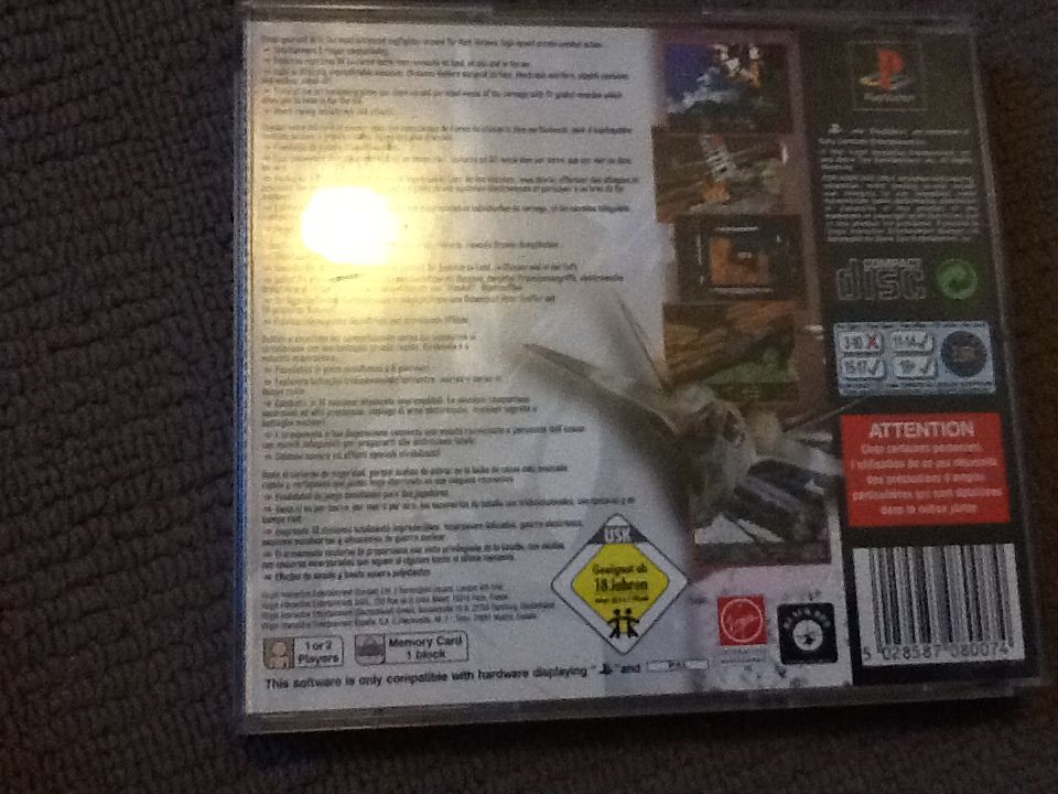 Agile Warrior F-IIIX - Sony PlayStation (Virgin Interactive - 1-2) video game collectible [Barcode 5028587080074] - Main Image 2