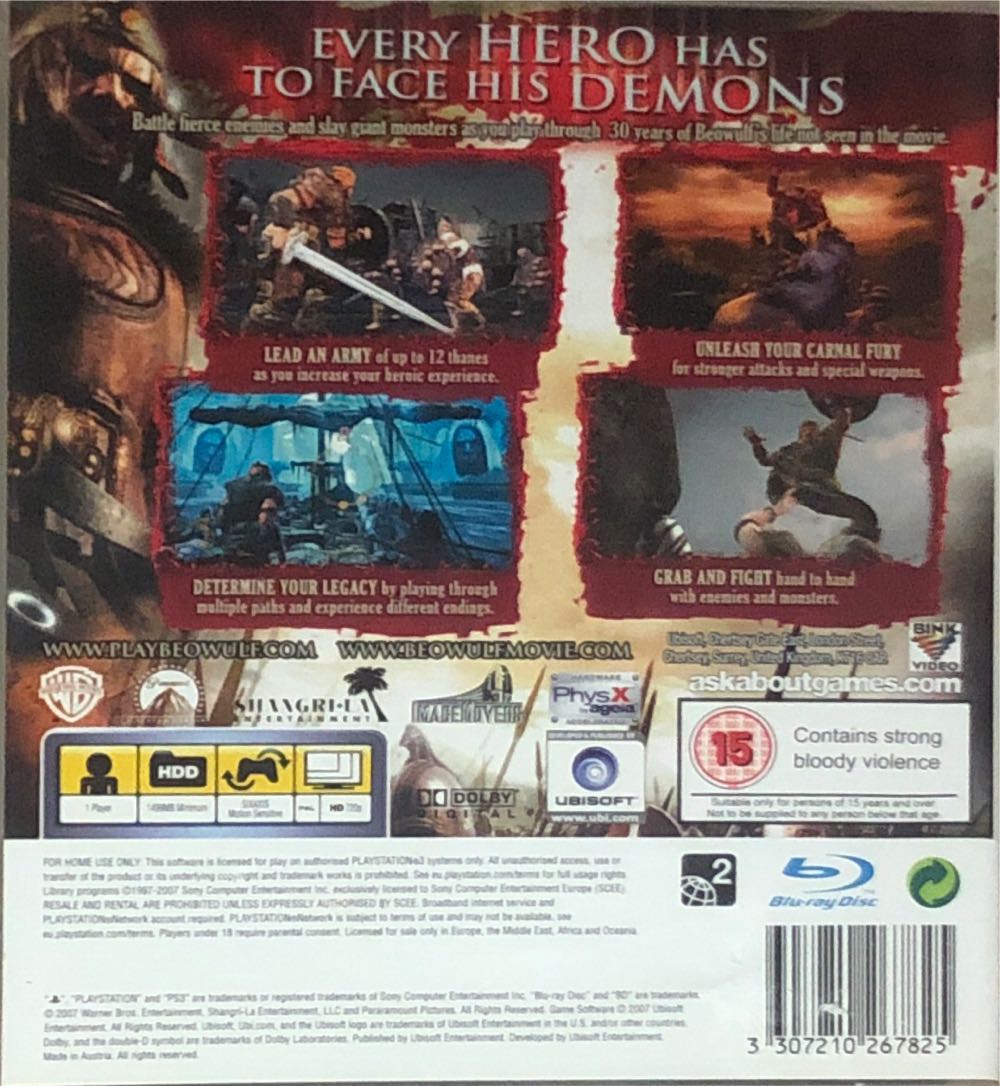 Beowulf Game - Sony PlayStation 3 (PS3) (Ubisoft - 1) video game collectible [Barcode 3307210267825] - Main Image 2