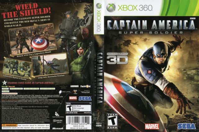 Captain America: Super Soldier - Microsoft Xbox 360 (Sega - 1) video game collectible [Barcode 010086680522] - Main Image 2