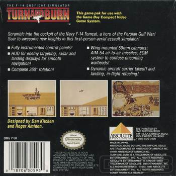 Turn And Burn - Nintendo Game Boy video game collectible - Main Image 2