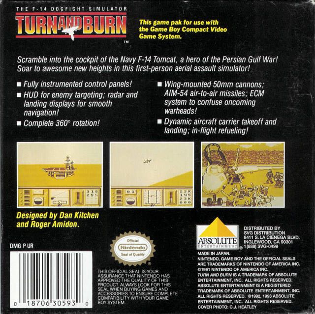 Turn And Burn - Nintendo Game Boy video game collectible - Main Image 2