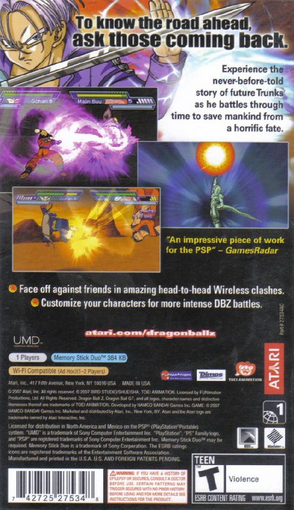 Dragonball Z Shin Budokai 2 - Sony PlayStation Portable (PSP) video game collectible [Barcode 3546430133323] - Main Image 2