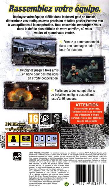 SOCOM: Fireteam Bravo 3 - Sony PlayStation Portable (PSP) (Sony Computer Entertainment America - 1) video game collectible [Barcode 711719154051] - Main Image 2
