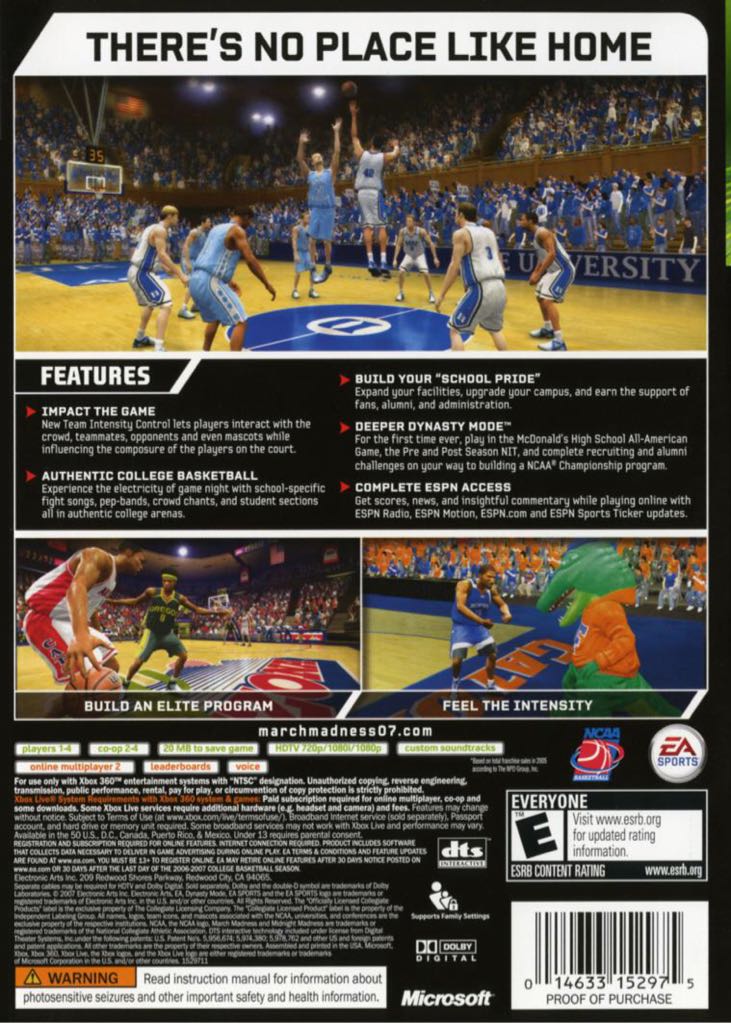 NCAA March Madness 07 - Microsoft Xbox 360 video game collectible - Main Image 2