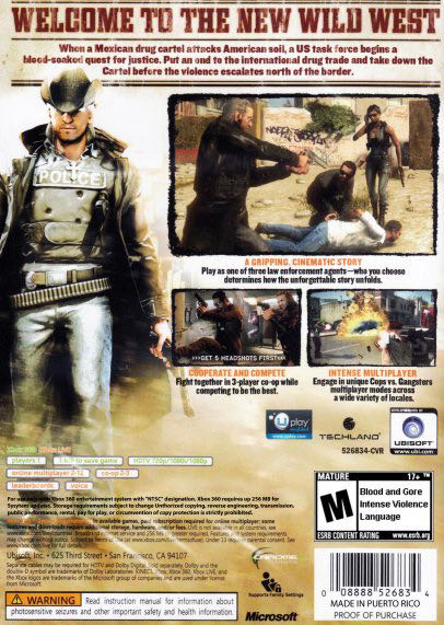 Call of Juarez: The Cartel - Microsoft Xbox 360 (Ubisoft - 1) video game collectible [Barcode 008888586838] - Main Image 2