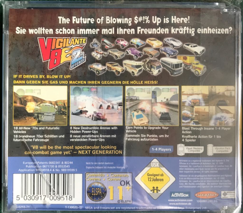 Vigilante 8 Second Offence - Sega Dreamcast (Activision - 4) video game collectible [Barcode 5030917009518] - Main Image 2