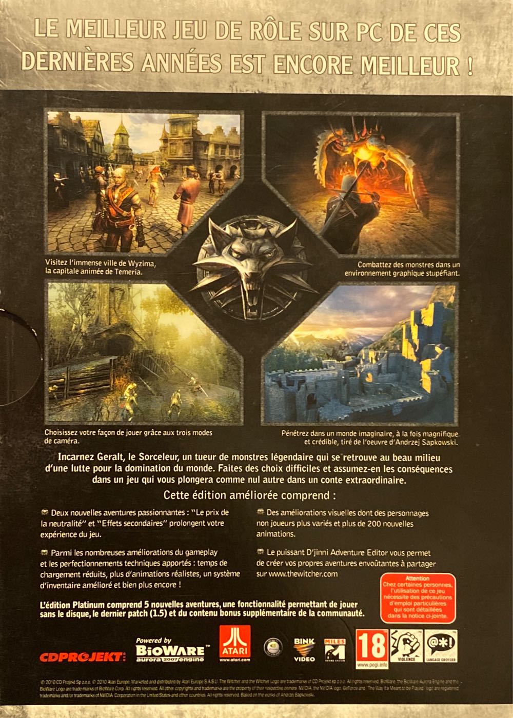 The Witcher : Enhanced Edition - PC (Atari - 1) video game collectible [Barcode 3546430149294] - Main Image 2