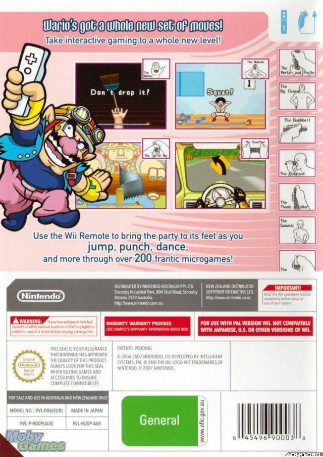 WarioWare Smooth Moves - Nintendo Wii (Nintendo - 1-2) video game collectible [Barcode 045496900038] - Main Image 2