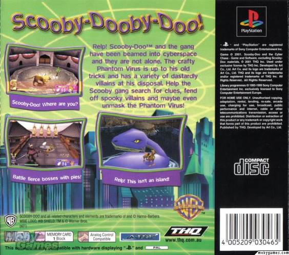 Scooby-Doo and the Cyber Chase - Sony PlayStation (THQ - 1) video game collectible [Barcode 752919470633] - Main Image 2