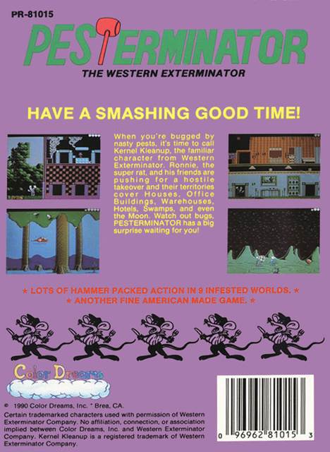 Pesterminator - Nintendo Entertainment System (NES) (Color Dreams) video game collectible - Main Image 2