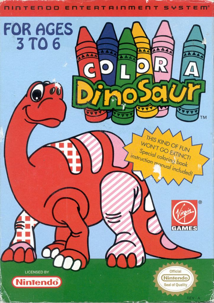 Color A Dinosaur - Nintendo Entertainment System (NES) (Virgin) video game collectible - Main Image 1