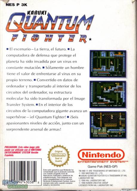 Kabuki - Quantum Fighter - Nintendo Entertainment System (NES) (Nintendo - 1) video game collectible [Barcode 045496430382] - Main Image 2