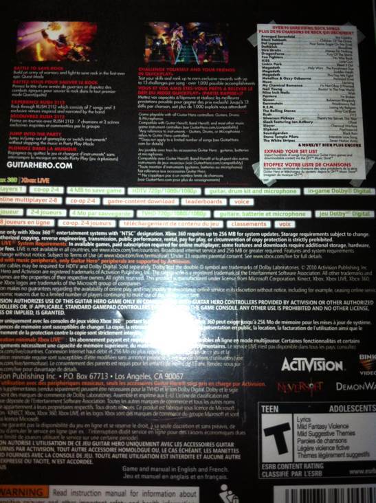 Guitar Hero 6: Warriors Of Rock - Microsoft Xbox 360 video game collectible - Main Image 2