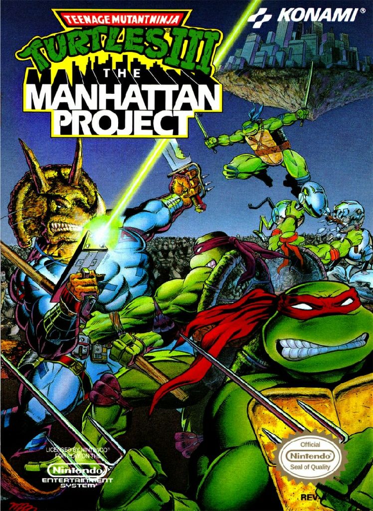 Teenage Mutant Ninja Turtles III: The Manhattan Project - Nintendo Entertainment System (NES) video game collectible - Main Image 1