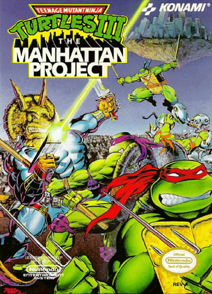 Teenage Mutant Ninja Turtles III: The Manhattan Project - Nintendo Entertainment System (NES) video game collectible - Main Image 1