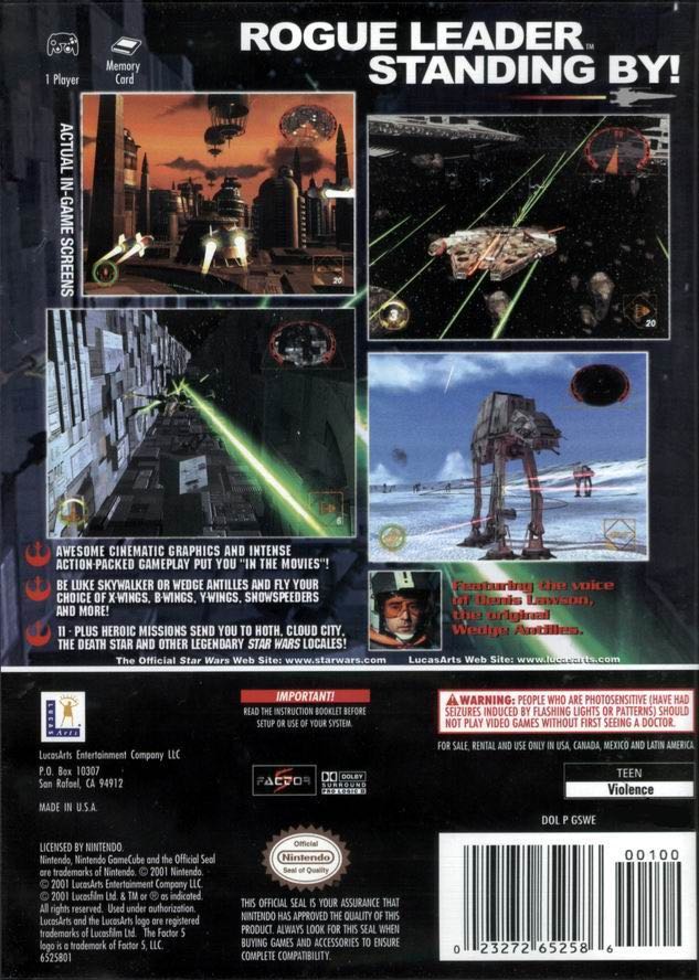 Star Wars: Rogue Squadron II - Rogue Leader - Nintendo GameCube (Lucas Arts - 2) video game collectible [Barcode 6074711998684] - Main Image 2