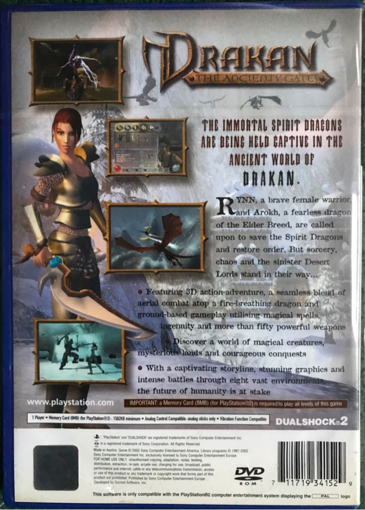 Drakan: The Ancients’ Gates - Sony PlayStation 2 (PS2) video game collectible [Barcode 711719358022] - Main Image 2