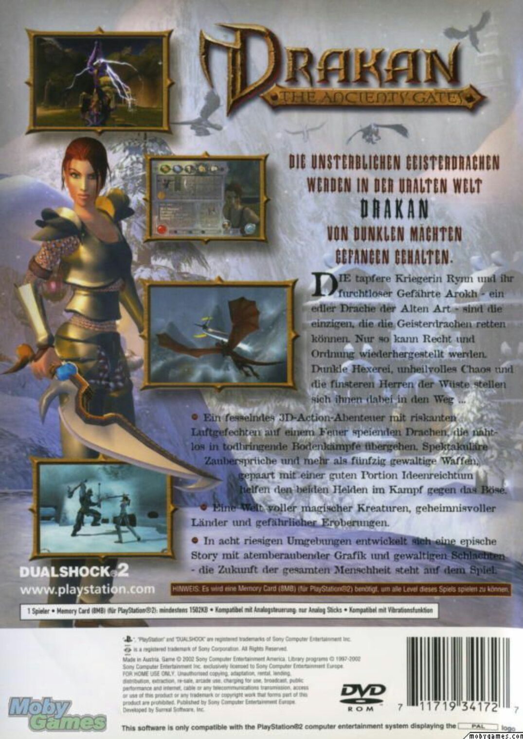 Drakan: The Ancients’ Gates - Sony PlayStation 2 (PS2) (Sony Computer Entertainment - 1) video game collectible - Main Image 2