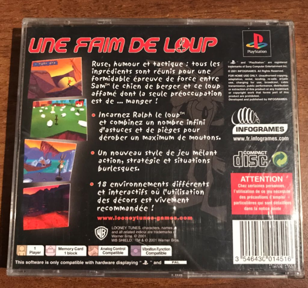Une Faim de Loup - Sony PlayStation video game collectible [Barcode 3546430014516] - Main Image 2