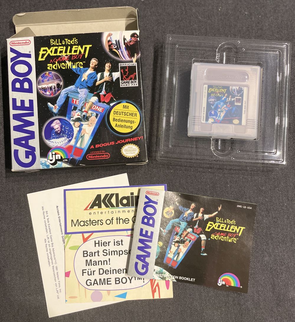 Bill & Ted’s Excellent Gameboy Adventure - Nintendo Game Boy (LJN - 1) video game collectible [Barcode 023582058047] - Main Image 3