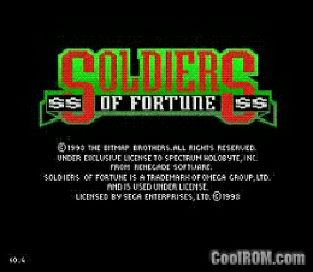 Soldiers Of Fortune - Sega Genesis (Mega Drive) (Spectrum Holobyte, Inc.) video game collectible - Main Image 2