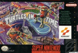 Teenage Mutant Ninja Turtles IV: Turtles in Time - Nintendo Super Nintendo Entertainment System (SNES) (Konami - 1-2) video game collectible - Main Image 1