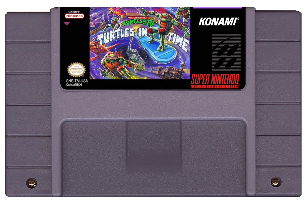 Teenage Mutant Ninja Turtles IV: Turtles in Time - Nintendo Super Nintendo Entertainment System (SNES) (Konami - 1-2) video game collectible - Main Image 3