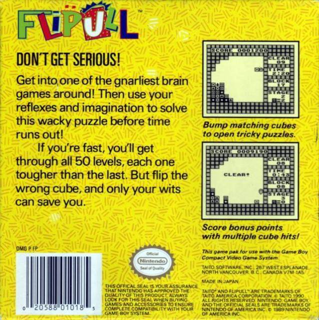 Flipull - Nintendo Game Boy video game collectible - Main Image 2