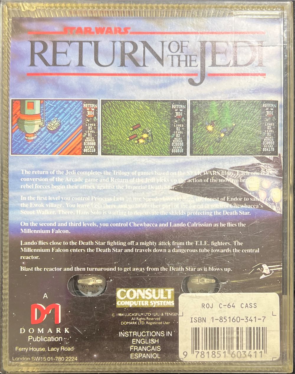 Star Wars: Return Of The Jedi - Commodore 64 (Atari - 1) video game collectible - Main Image 2