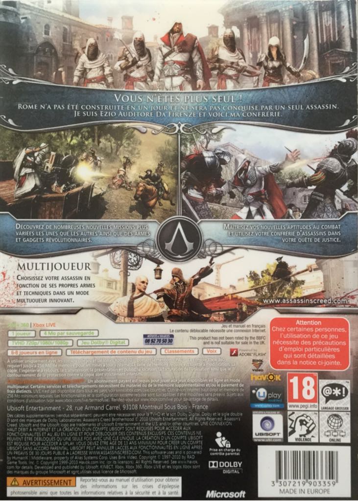 Assassin’s Creed Brotherhood Auditore Edition - Microsoft Xbox 360 video game collectible [Barcode 3307219903359] - Main Image 2