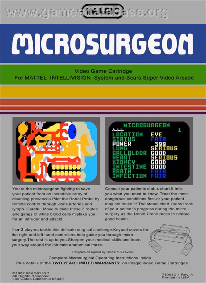 Microsurgeon - Intellivision (Imagic - 1) video game collectible - Main Image 2
