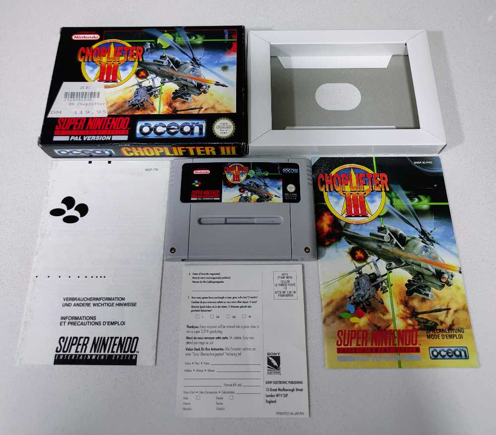 Choplifter III - Nintendo Super Nintendo Entertainment System (SNES) (Extreme Entertainment Group - 1) video game collectible [Barcode 5013156610592] - Main Image 3
