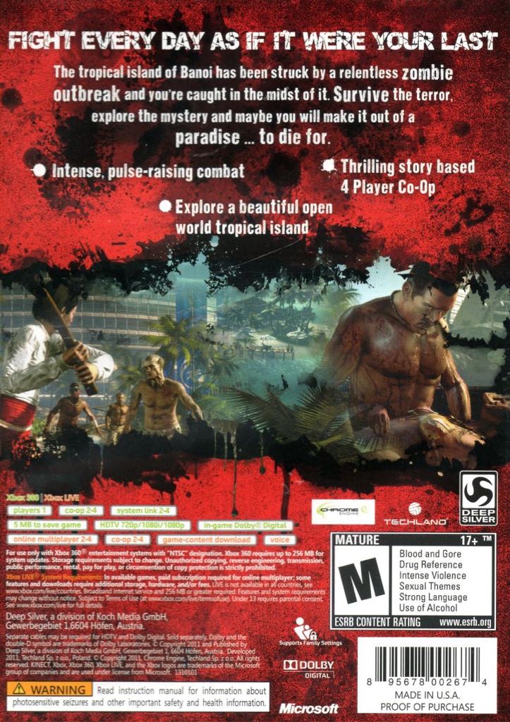 Dead Island - Sony PlayStation 3 (PS3) (Deep Silver - 4) video game collectible [Barcode 4020628087470] - Main Image 2